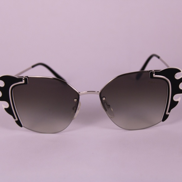 Prada Flame Sunglasses – Black Gradient Lenses with White Trim - Picture 1 of 7